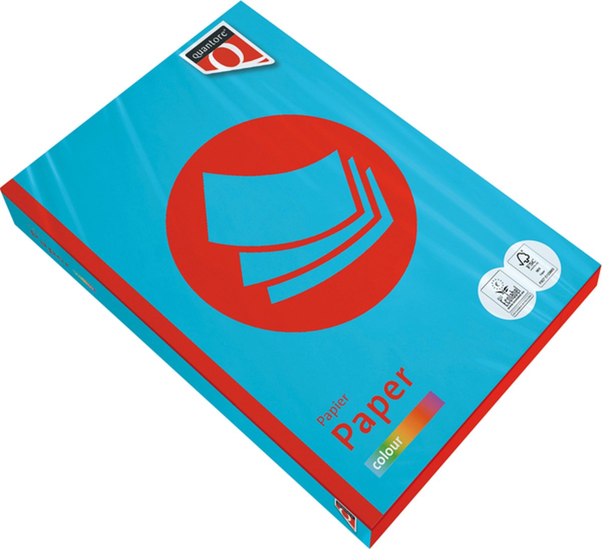 Kopieerpapier Quantore Colour A4 120gr azuurblauw 250 vel | 5 stuks